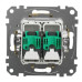 Подвійна комп'ютерна розетка Schneider Electric Sedna Design & Elements RJ45 кат. 5е UTP береза SDD180452