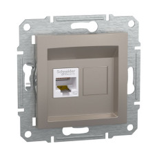 Розетка Schneider Asfora бронза комп'ютерна RJ45 Cat. 5E ( EPH4300169 )
