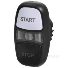 Подвійна кнопка-модуль ETI NSE-PB2I/WC-STSP з підсвіткою «START/STOP» чорна/біла (4774074) Подвійна кнопка-модуль ETI NSE-PB2I/WC-STSP з підсвіткою «START/STOP» чорна/біла (4774074)