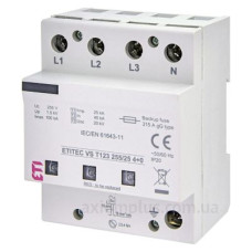 Обмежувач перенапруги Eti ETITEC VS T123 255/25 4+0 (2442938)