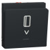 Картковий вимикач Schneider Electric NU328354 з підсвічуванням 10А 2М (антрацит)