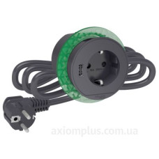 Розетковий блок Schneider Electric INS44005 (2К+З)+USB тип А (антрацит), що вбудовується в стіл.