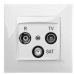 Кінцева R-TV-SAT розетка Elektro-Plast Carla 1753-10 (білий)