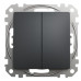 Двоклавішний перемикач Schneider Electric Sedna Design & Elements чорний SDD114108
