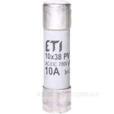 Запобіжник ETI 002625021 CH 10x38 gR-PV 10A 700V (50kA) Запобіжник ETI 002625021 CH 10x38 gR-PV 10A 700V (50kA)