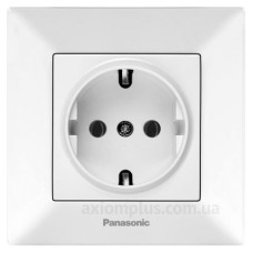 Розетка Panasonic Arkedia Slim із заземленням (біла)
