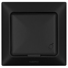 Розетка NE-AD ARAS 93-124-09 з з/к та кришкою чорна