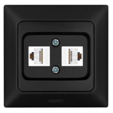 Комп'ютерна розетка NE-AD ARAS 93-124-21-D2 2 CAT5E чорна