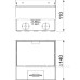Розетковий люк OBO Bettermann (7368324) UDHOME2 2x розетки 250В 16A для покриття 15мм, (h.=110...135мм) 140х140х110мм