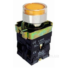 Кнопка з підсвічуванням ElectrO ВW3561NONCYi PB2-ВW3561 Ø22мм NO+NC жовта