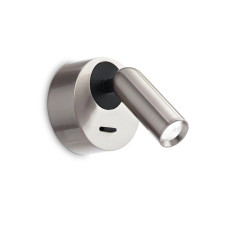 Бра, настінний світильник Ideal Lux 260631 Bean LED 1x3W 3000K 200Lm IP20 нікелевий