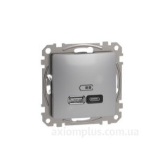 Розетка USB Schneider Electric Sedna Design & Elements A+C 3A 45Вт алюміній SDD113404