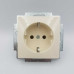 Розетка ABB basic55 cлонова кість 1-на з заземленням ( 2CKA002011A3857 )