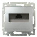 Механізм розетки комп'ютерної RJ-45 UTP Cat.5e Valena алюміній