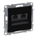 Подвійна комп'ютерна розетка RJ45 Cat.5e UTP Legrand SUNO (чорний) 721451