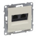 Подвійна комп'ютерна розетка RJ45 Cat.5e UTP Legrand SUNO (слонова кістка) 721251