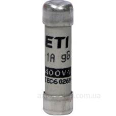 Запобіжник ETI CH8x32 gG 1A 400В (2651001) Запобіжник ETI CH8x32 gG 1A 400В (2651001)