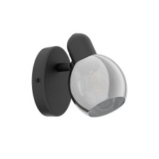 Бра, настінний світильник Eglo 98624 Pollica E14 1x28W IP20 димчастий