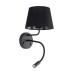 Бра, настінний світильник TK Lighting 10081 Maja E27+G9 1+1x15W+8W IP20 чорний