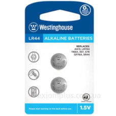 Лужна батарея Westinghouse LR44-BP2(AG13-BP2). Alkaline таблетка LR44 2шт у блістері