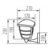 Фасадний світильник Kanlux RILA 23L-UP (23580)