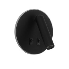 Бра, настінний світильник Italux WL-53742-1-BK Furla LED 2x8W 3000K 516Lm IP20 чорний