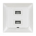 Розетка USB NE-AD ARAS 93-110-72 2 TYPE-A біла