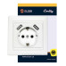 Розетка Elcor Emily 9215 (211594) із заземленням з 2 USB (білий)