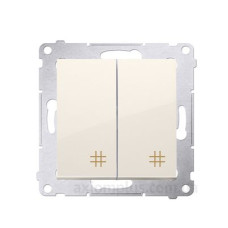 Подвійний перехресний вимикач Kontakt Simon Simon 54 DW7/2.01/41 (кремовий)