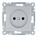 Розетка Hager WL1012 Lumina 16А/230В без з/к (срібляста)