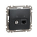 Кінцева TV-розетка Schneider Electric Sedna Design & Elements + RJ45 кат. 6 UTP чорна SDD114469T