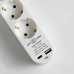 Подовжувач АСКО 3р 3м з заземленням USB + Type C білий ( ECO019001002 )