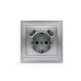Розетка Elcor Emily 9215 (211596) із заземленням з 2 USB (сірий металік)