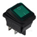 Перемикач TNSy KCD2-201WN G/B з підсвічуванням IP54 зелений (TNSy5500804)