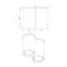 Точковий світильник Pikart 34573-1 LLP Double GU10 2x60W IP20 бірюзовий