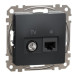 Кінцева TV-розетка Schneider Electric Sedna Design & Elements + RJ45 кат. 6 UTP чорна SDD114469T