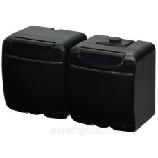 Розетка двухмісна Eti Hermetics RHE-2s-BL із з/к IP54 чорна/чорна кришка (4668094) Розетка двухмісна Eti Hermetics RHE-2s-BL із з/к IP54 чорна/чорна кришка (4668094)