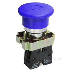 Кнопка LAY5-BC61 «Грибок» синя 1з IEK Кнопка LAY5-BC61 «Грибок» синя 1з IEK