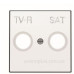 Центральна плата TV/R+SAT розетки ABB Sky 2CLA855010A1101 8550.1 BL (білий)