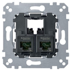 Механізм комп'ютерної розетки RJ-45 2-П cat.5e UTP Merten, MTN4575-0002
