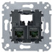 Механізм комп'ютерної розетки RJ-45 2-П cat.5e UTP Merten, MTN4575-0002
