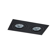 Точковий світильник врізний Oledim 7771305 TS25B ALU GU10 2x10W IP20 чорний