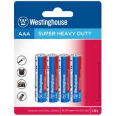Сольова батарейка Westinghouse R03P-BP4 Super Heavy Duty AAA/R03 4шт у блістері Сольова батарейка Westinghouse R03P-BP4 Super Heavy Duty AAA/R03 4шт у блістері