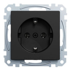 Механізм розетки SCHUKO Merten System M Ocean Plastic MEG2301-0403 (матовий чорний)