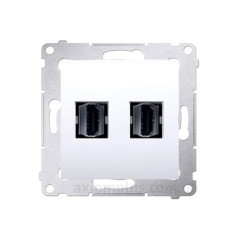 Подвійна HDMI розетка Kontakt Simon Simon 54 Premium DGHDMI2.01/11 (білий)