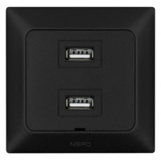 Розетка USB NE-AD ARAS 93-124-72 2 TYPE-A чорна