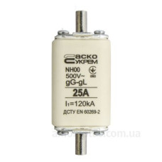 Запобіжник Аско-Укрем NH00 25A gG (A0050010009)