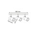 Світильник поворотний, спот Zuma Line OB-2204BD-3-BK Fori GU10 3x50W IP20 чорний (5905316655843)