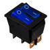 Перемикач TNSy KCD2-2101N BL+BL/B з підсвічуванням синій (TNSy5500814)