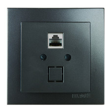 Розетка Nilson Touran антрацит комп'ютерна CAT5e RJ45 ( 24161044 )